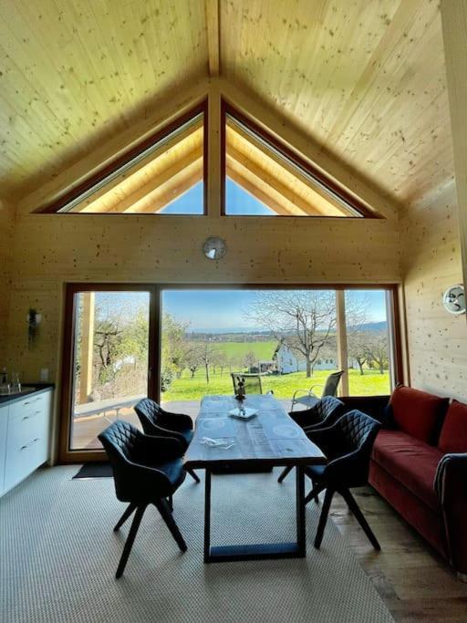 Zweistoeckiges Natur-Holzhaus Mit Berg- & Seesicht Horgenzell Bagian luar foto